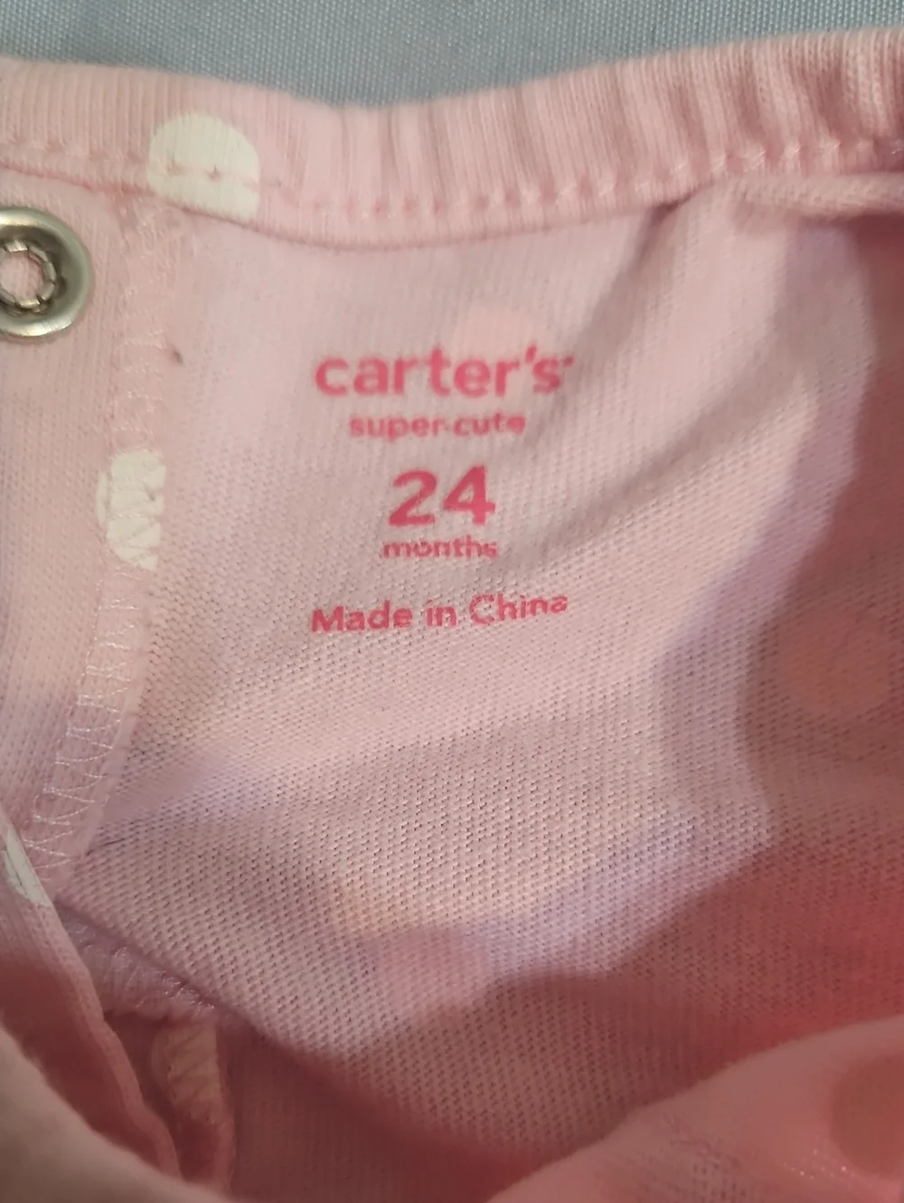 Carter's Pink Polka Dot Cat Pocket Long-Sleeve Pajama